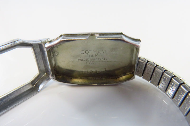 Art Deco Geneve IOCO Watch Co Women's Wrist Watch 14K White GF Watch