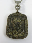 OLYMPIC GRENOBLE 1968 Ets Arthus Bertrand Paris Bronze Key Fob French Winter Games Medal