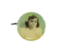 Vintage Celluloid Sewing Measuring Tape with Girl Portrait Antique Retractable Cloth Tape Measure