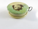 Vintage Celluloid Sewing Measuring Tape with Girl Portrait Antique Retractable Cloth Tape Measure
