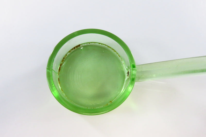 Vintage Antique Uranium Green Depression Glass Mayonnaise Spoon Ladle