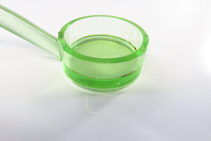 Vintage Antique Uranium Green Depression Glass Mayonnaise Spoon Ladle