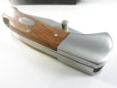Gerber Winchester Lockback Wood Handle Folding Knife with Sheath 7-1/2" Preowned