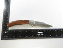 Gerber Winchester Lockback Wood Handle Folding Knife with Sheath 7-1/2" Preowned