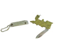 El Patio Motel Erie PA Advertising Keychain Pocket Knife Train Locomotive Charm