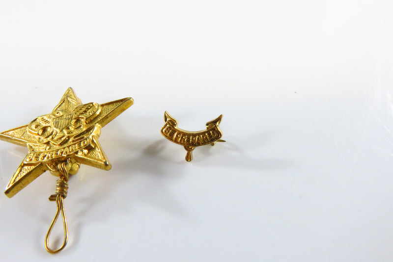 Vintage Grouping of 3 Boy Scouts of America Pins Gold Gilded As Pictured