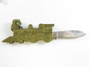 El Patio Motel Erie PA Advertising Keychain Pocket Knife Train Locomotive Charm