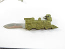 El Patio Motel Erie PA Advertising Keychain Pocket Knife Train Locomotive Charm
