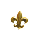 Vintage Fleur de Lis Small 1/2" Pin Gilded Metal — Gold — front view