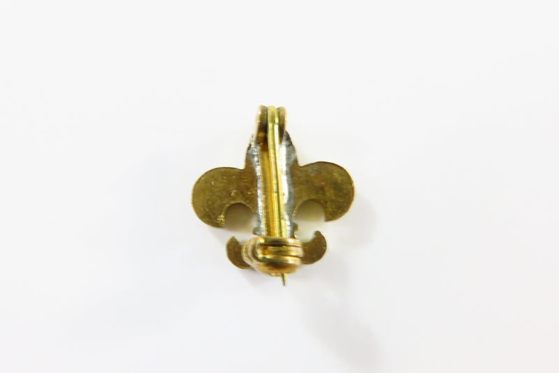 Vintage Fluer de Lis Small 1/2" Pin GIlded Metal