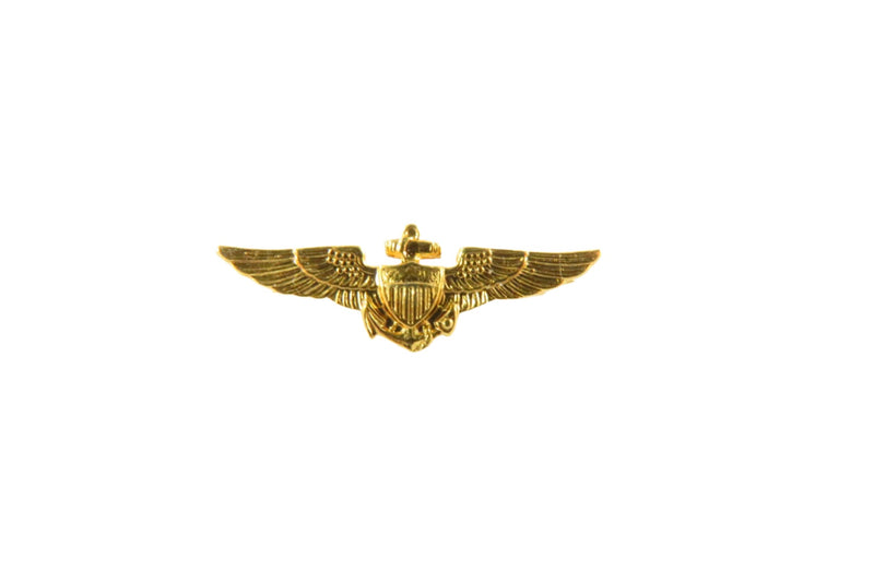 Pre-owned Navy Wings Pin 3/4" V-21-N Gold Gilded