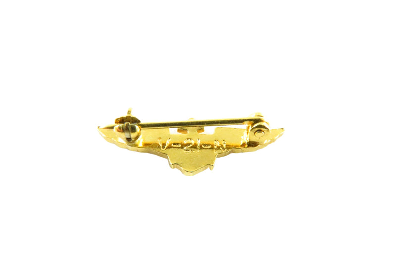 Pre-owned Navy Wings Pin 3/4" V-21-N Gold Gilded