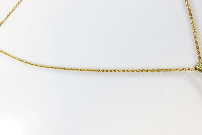 16 3/4" Gilded Chain with Gilded Enameled Flower Pendant product image for Just Stuff I Sell, clear front view, neutral background, original listing photo, optimized descriptive alt text, centered composition variant 3