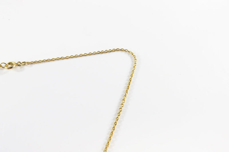 16 3/4" Gilded Chain with Gilded Enameled Flower Pendant product image for Just Stuff I Sell, clear front view, neutral background, original listing photo, optimized descriptive alt text, centered composition variant 5