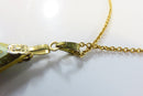 16 3/4" Gilded Chain with Gilded Enameled Flower Pendant product image for Just Stuff I Sell, clear front view, neutral background, original listing photo, optimized descriptive alt text, centered composition variant 10