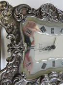 Gorham Sterling Silver Repoussé Desk Alarm Clock Cyma AMIC Swiss Mechanical Vintage