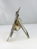 Gorham Sterling Silver Repoussé Desk Alarm Clock Cyma AMIC Swiss Mechanical Vintage