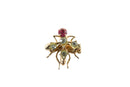 Vintage Fly Form Pink and Clear Paste Stone Victorian Revival Style Pin — Jewelry & Watches:Vintage & Antique Jewelry:Fine:Un