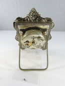 Gorham Sterling Silver Repoussé Desk Alarm Clock Cyma AMIC Swiss Mechanical Vintage