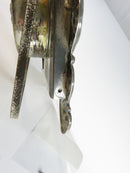 Gorham Sterling Silver Repoussé Desk Alarm Clock Cyma AMIC Swiss Mechanical Vintage
