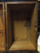 Antique Wood Keepsake Document Box With Skeleton Key Lock Storage Chest 19th Century