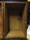 Antique Wood Keepsake Document Box With Skeleton Key Lock Storage Chest 19th Century