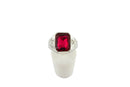 10K White Gold Ruby Solitaire Art Deco LaFrance Pinky Ring Size 9.25 — Jewelry & Watches:Men's Jewelry:Rings • 10K, Gold • Ru