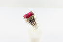 10K White Gold Ruby Solitaire Art Deco LaFrance Pinky Ring Size 9.25 product image for Just Stuff I Sell, clear front view, neutral background, original listing photo, optimized descriptive alt text, centered composition variant 3