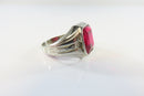 10K White Gold Ruby Solitaire Art Deco LaFrance Pinky Ring Size 9.25 product image for Just Stuff I Sell, clear front view, neutral background, original listing photo, optimized descriptive alt text, centered composition variant 6