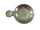Silver tea strainer on a white background