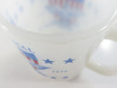 Bicentennial 1776-1976 Eagle Shield Milk Glass Coffee Mug Vintage 1976 200th Anniversary Patriotic USA