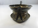Antique National Silver Co Swivel Tea Coffee Strainer Patent 1910 Barstow Silver Plate Wood Handle