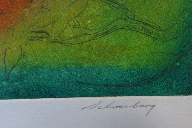 David Silverberg Artist Proof  Invitation a la Sagesse Colored Engraving 20 1/4"