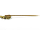 Kappa Sigma Fraternity Antique Stick Pin AEKDB Ribbon Crest H&S Co Philadelphia Gold Tone 2 5/16 in Circa 1913