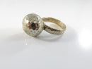 Sterling Silver Hammered Ball Ring John Hardy JAi Thailand Designer 925 Statement Ring Size 6 3/4