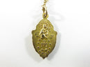 Miraculous Medal Pendant 10K Yellow Gold Virgin Mary Catholic Medal HMH Religious Mfg Vintage