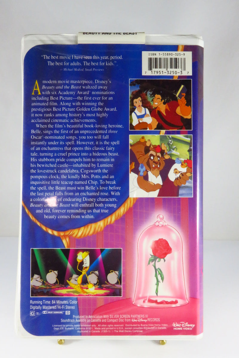 Walt Disney's Classic Beauty and the Beast Black Diamond The Classics VHS Tape 1325