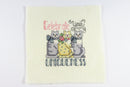 Small Completed Cat Themed Needlepoint Celebrate You Uniqueness 4 3/4" x 4 3/4" product image for Just Stuff I Sell, clear front view, neutral background, original listing photo, optimized descriptive alt text, centered composition