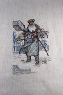 Medium Completed Old Father Christmas Victorian Style Needlepoint Canvas product image for Just Stuff I Sell, clear front view, neutral background, original listing photo, optimized descriptive alt text, centered composition variant 5