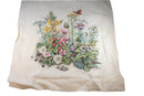 Large Finished Needlepoint Canvas with Flower Decor and Butterfly C2003 — front view