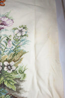 Large Finished Needlepoint Canvas with Flower Decor and Butterfly C2003 product image for Just Stuff I Sell, clear front view, neutral background, original listing photo, optimized descriptive alt text, centered composition variant 5