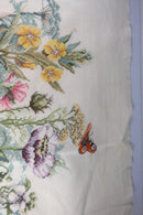 Large Finished Needlepoint Canvas with Flower Decor and Butterfly C2003 product image for Just Stuff I Sell, clear front view, neutral background, original listing photo, optimized descriptive alt text, centered composition variant 6