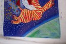 Partially Completed Needlepoint Flying Zebra's Colorful Approx 12x16 product image for Just Stuff I Sell, clear front view, neutral background, original listing photo, optimized descriptive alt text, centered composition variant 2