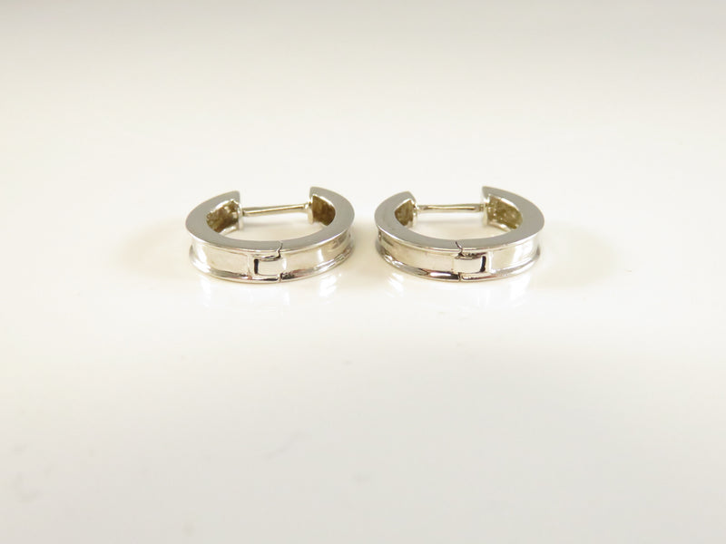 Sterling Silver Petite Diamond Huggie Hoop Earrings | Minimalist Style