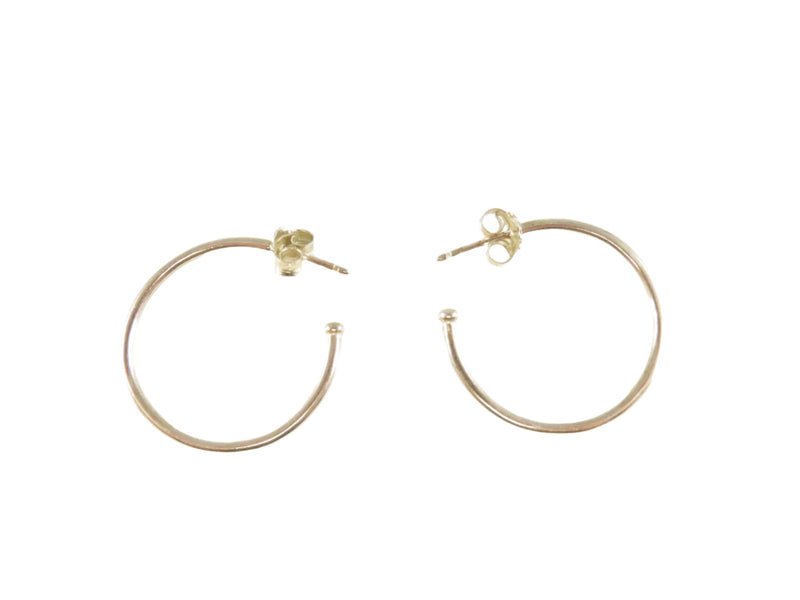 Authentic Pandora Silver Open Hoop Earrings | Medium Size | S925 ALE — Sterling Silver, Silver — front view