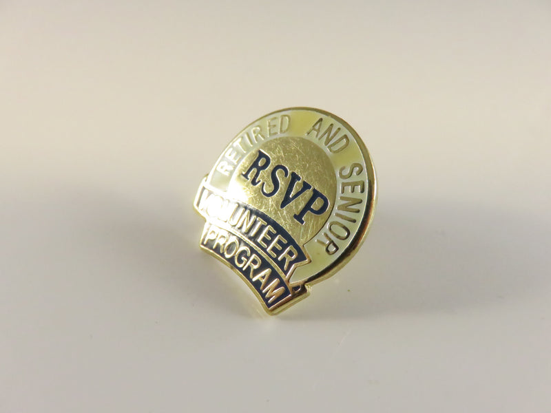 Vintage RSVP Pin | C. Sanders Retired Senior Volunteer Program | Enamel Pin