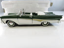 1958 Ford Fairlane Sunliner Convertible 1/32 Scale Green White Diecast Model Car Box COA
