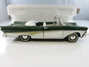 1958 Ford Fairlane Sunliner Convertible 1/32 Scale Green White Diecast Model Car Box COA