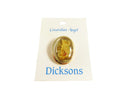 Vintage Dicksons Guardian Angel Pin | Child & Angel Design | Original Card — Gold — front view