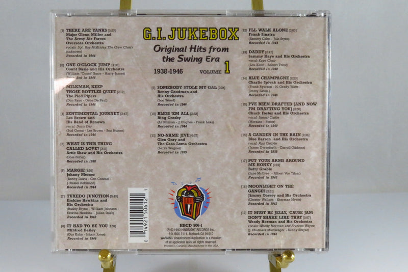 G.I. Jukebox 1938-1946 Volume 1 1993 Hindsight Records HBCD 506-1 Music CD